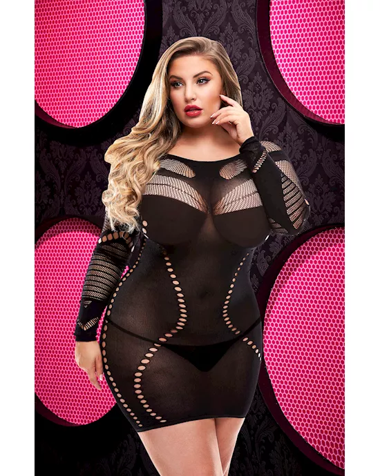 LONGSLEEVEMINIDRESS-BLACK