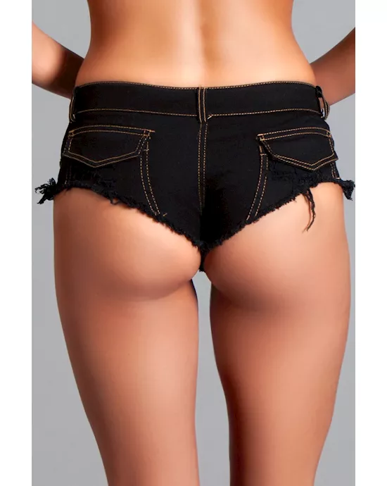 Low Waist Cut Off Denim Booty Shorts