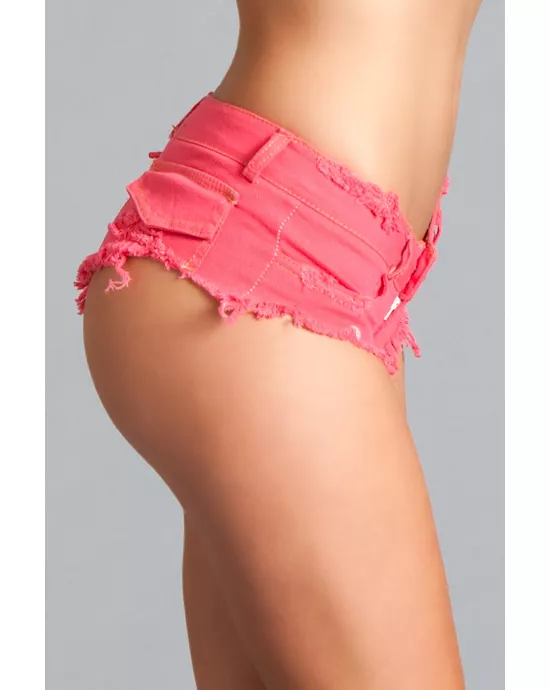 Low Waist Cut Off Denim Booty Shorts