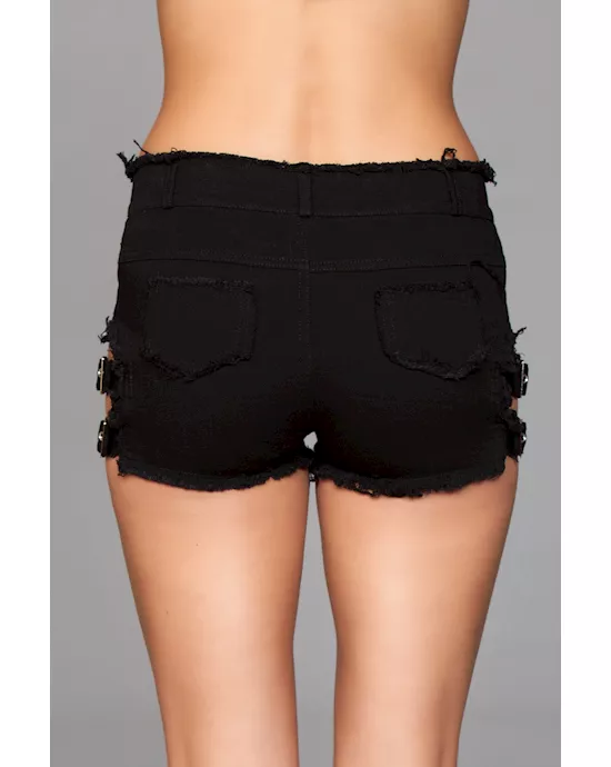 Buckled Down Denim Shorts