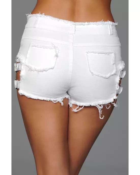 Buckled Down Denim Shorts