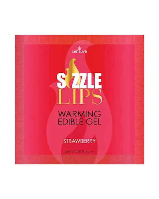 SizzleLipsStrawberryWarmingGelSingleUsePacket