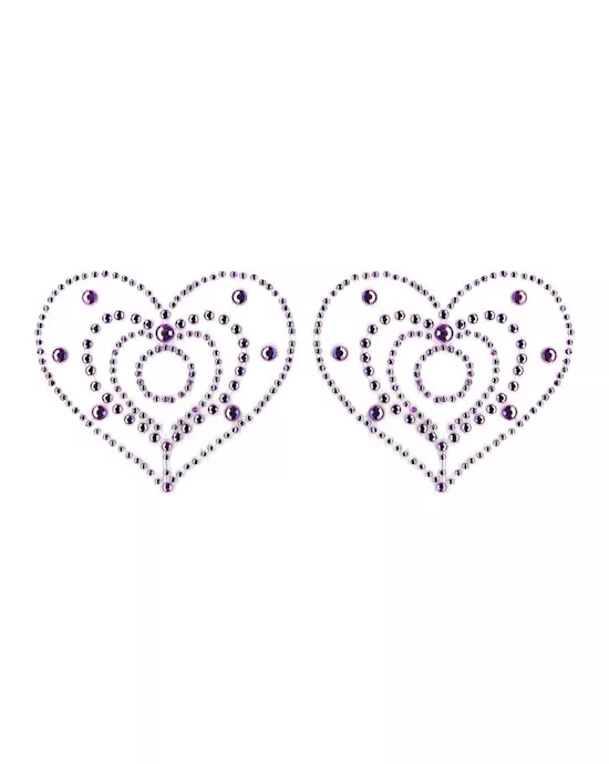 Crystal Heart Rhinestone Pasties
