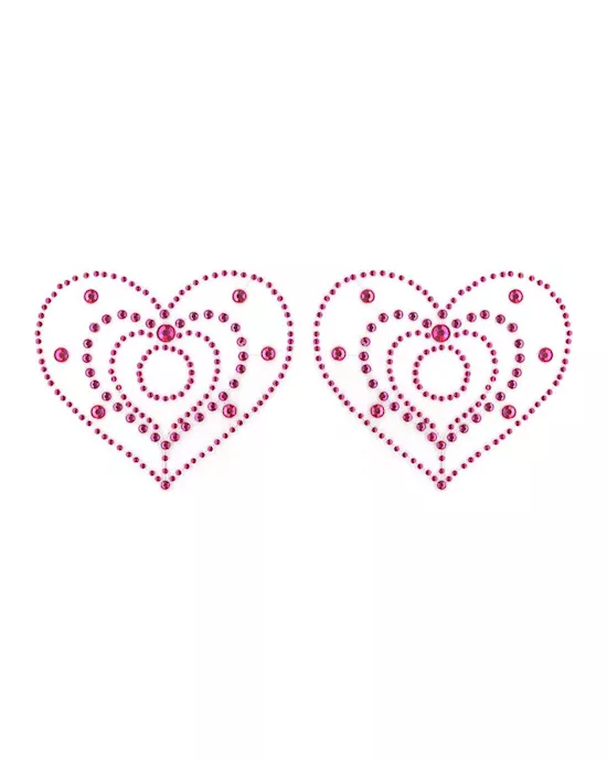 Crystal Heart Rhinestone Pasties