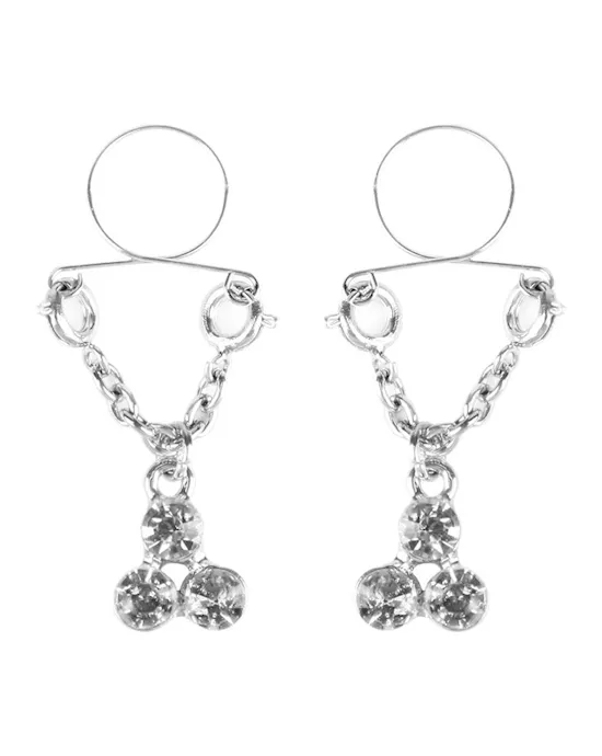 Diamond Cluster Nipple Rings