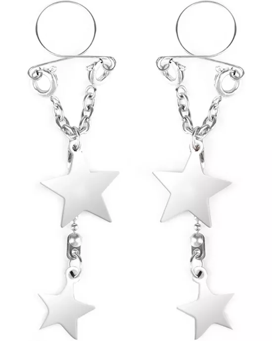 Silver Star Nipple Rings