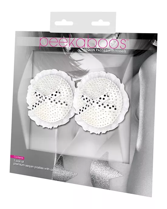 WhiteSequinwithWhiteBow