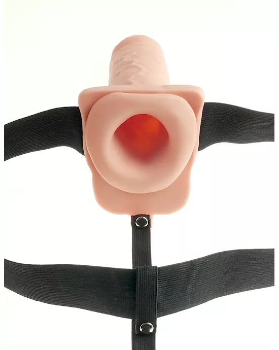 Fetish Fantasy 11 Inch Hollow Rechargeable Strap-on With Balls