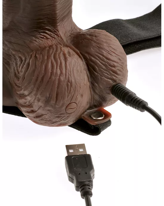 Fetish Fantasy 8 Inch Hollow Rechargeable Strap-on Remote