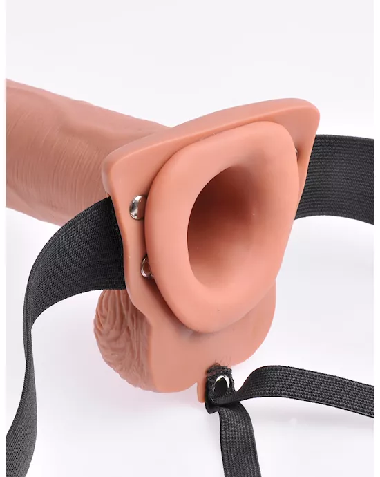 Fetish Fantasy 10 Inch Hollow Rechargeable Strap-on Remote