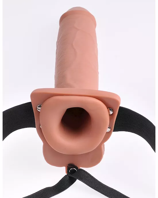 Fetish Fantasy 10 Inch Hollow Rechargeable Strap-on Remote