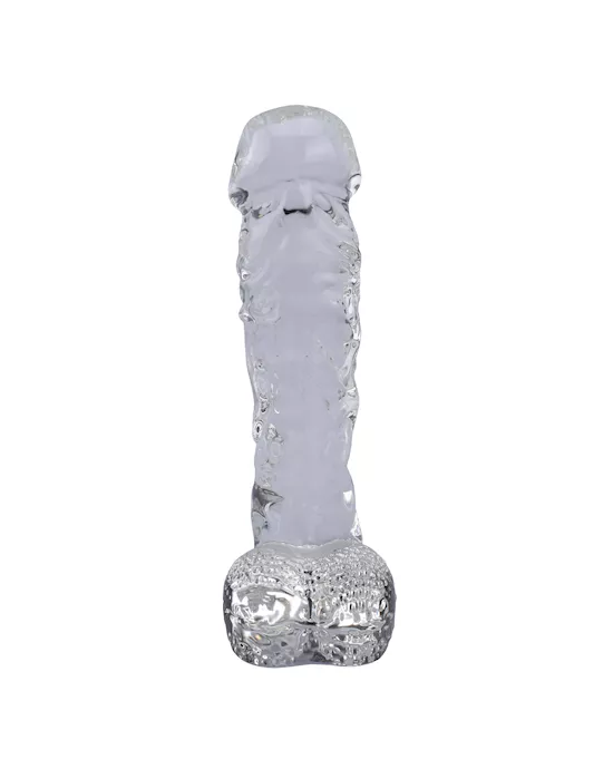 LucentRealisticGlassDildowithBalls