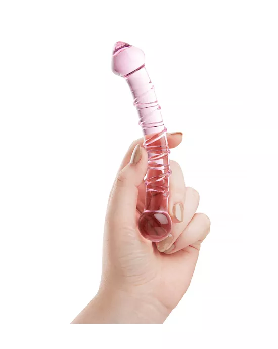 Lucent Purple Swirl Glass Massager