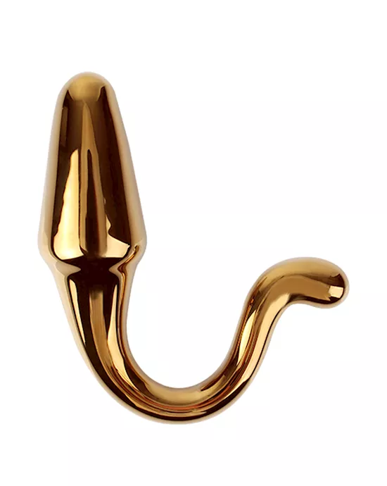 LucentHookedGoldGlassButtPlug