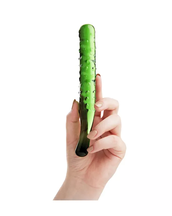Lucent Verde Bubble Glass Massager - 7.8 Inch