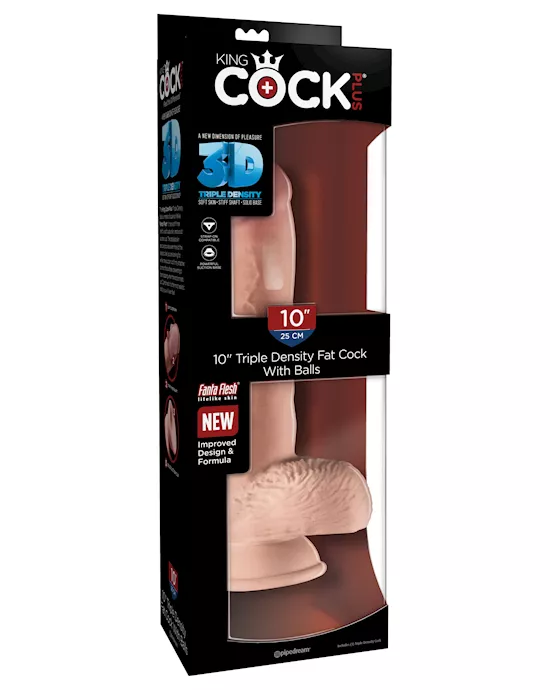 King Cock Plus Triple Density Fat Cock With Balls