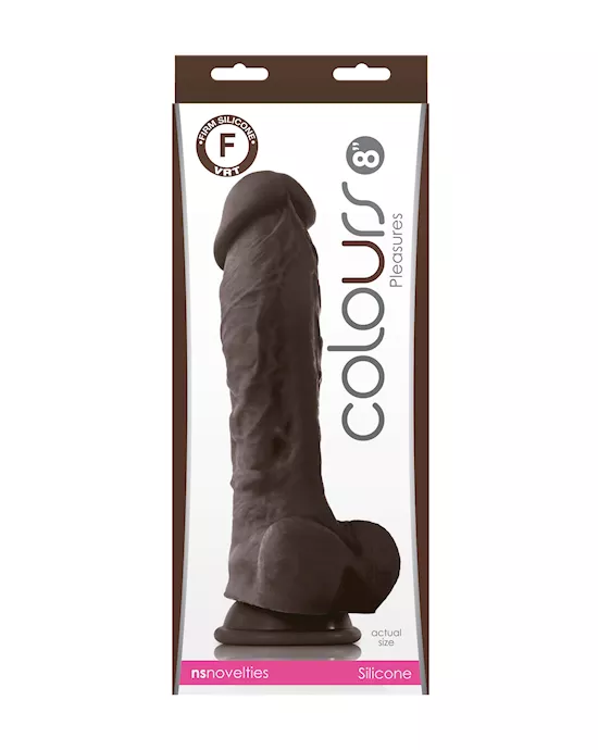Colours Pleasures Suction Cup Dildo With Balls