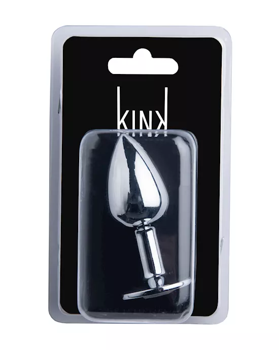 Kink Range Alloy Love Heart Gemmed Butt Plug - 3.2 Inch