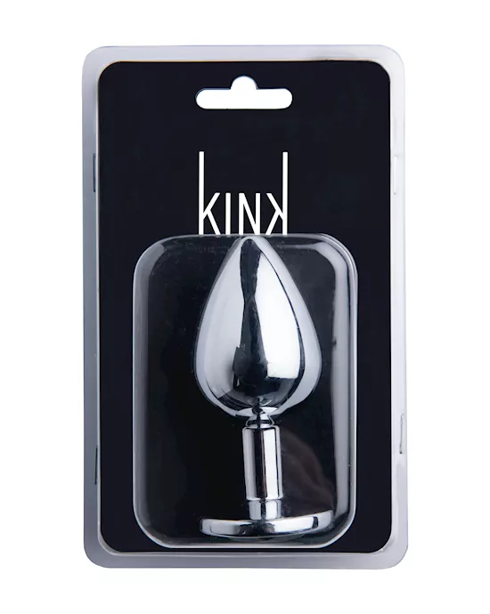 Kink Range Alloy Love Heart Gemmed Butt Plug - 3.7 Inch
