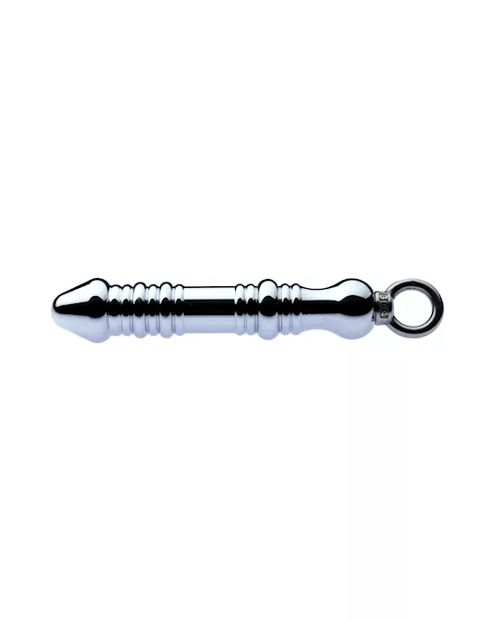 Kink Range Metal Phallic Plug With Ring