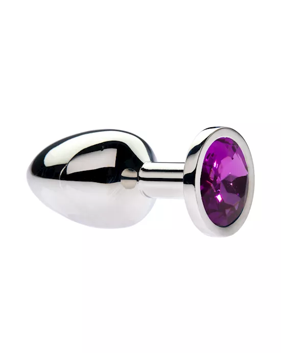 Kink-StainlessSteelMEDJewelledButtPlug82mmx34mmWeight265g