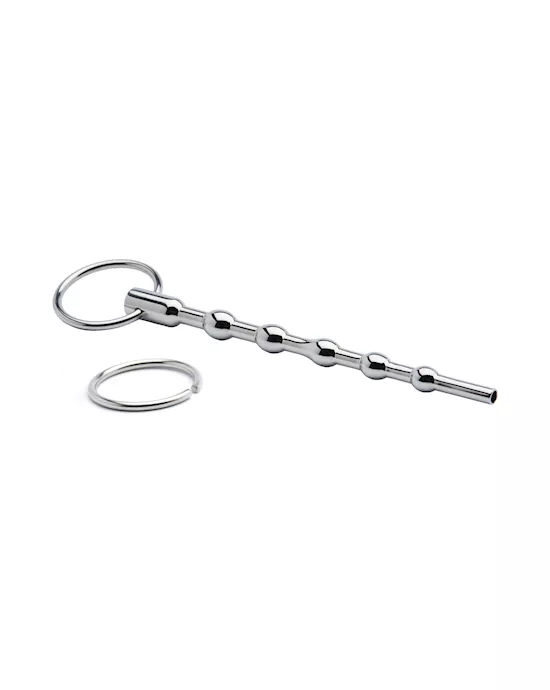 Kink-StainlessSteelBeadedPenisPlug130mmx8mmWeight315g
