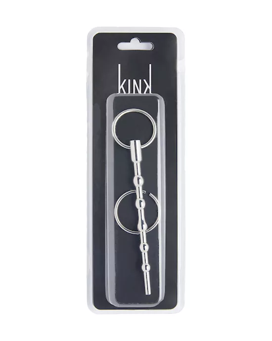 Kink Range Stainless Steel Beaded Penis Plug - 5.1 Inch