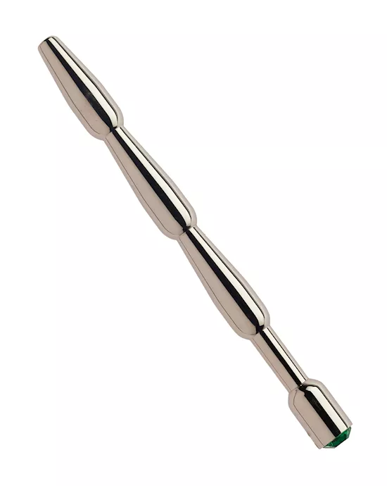 Kink-JewellTippedRibbedPenisPlug114mmx9mmWeight41g