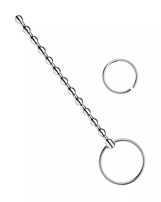 Kink-StainlessSteelBeadedPenisPlug150mmx9mmWeight61g