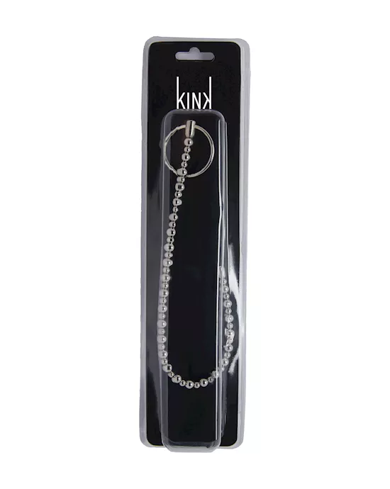 Kink Range Metal Ring Beaded Penis Plug - 12.9 Inch