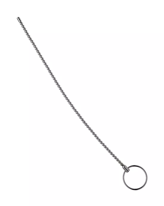 Kink-StainlessSteelStringofBallsPenisPlugwithMetalRing315mmx6mm