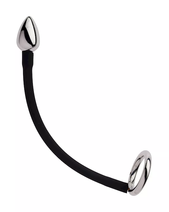 Kink-StainleSteelandSiliconeCRingandAnalHookwith1Ball27mmX40mm