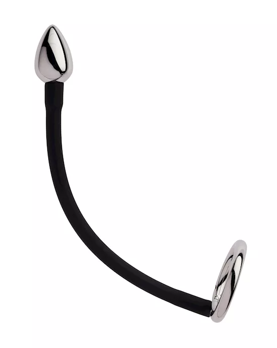 Kink-StainleSteelandSiliconeCRingandAnalHookwith1Ball27mmX45mm