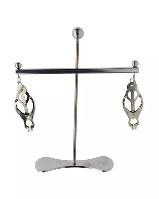 Kink-CrystalButterflyAdjustableClampsNippleClipsBreastBondageRestraints