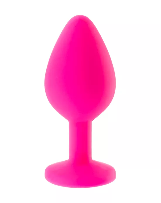 Kink Range Silicone Gemmed Butt Plug - 3.1 Inch