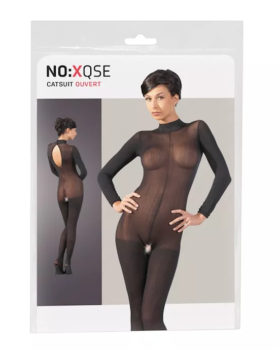 Catsuit With Lace Collar M/l