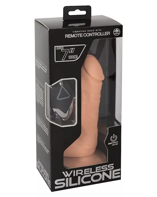 Wireless Silicone Vibrating Dong - 7 Inch