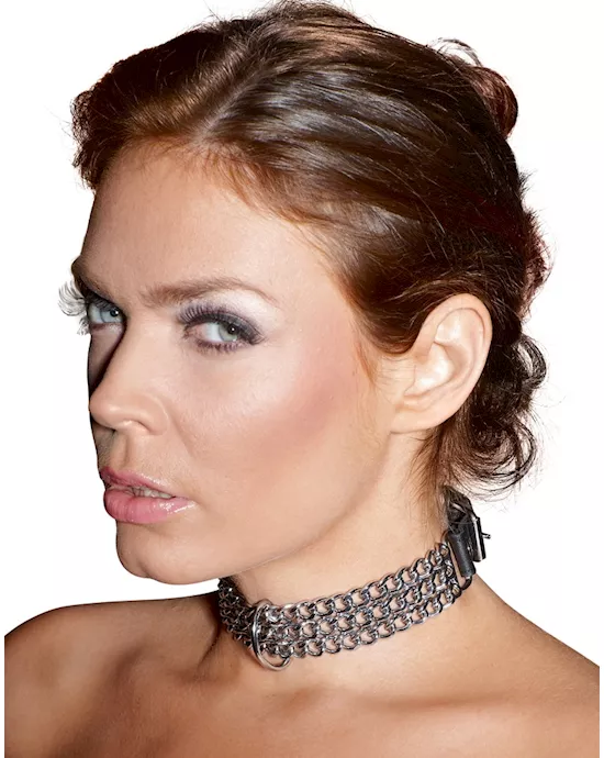 LederHalsfesselKette