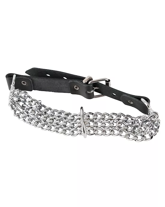 Leder Halsfessel Kette