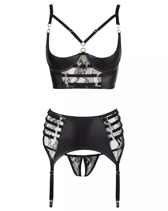 Leslie Shelf Bra Suspender Set