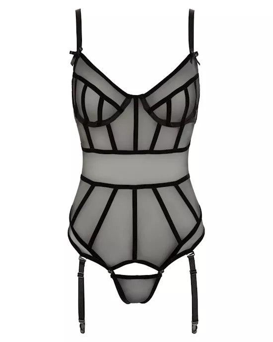 Striped Bodysuit - C