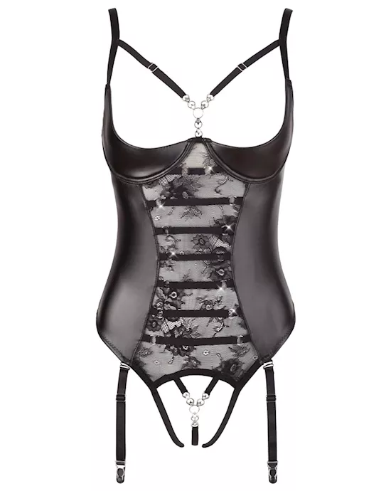 String Bodysuit With Shelf Bra - B