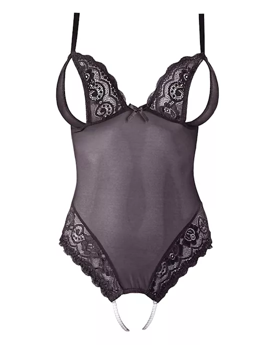 Slit Cup And Crotchless Bodysuit