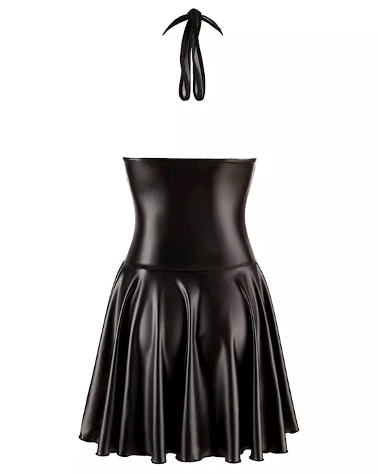 Full Zip Wetlook Dress