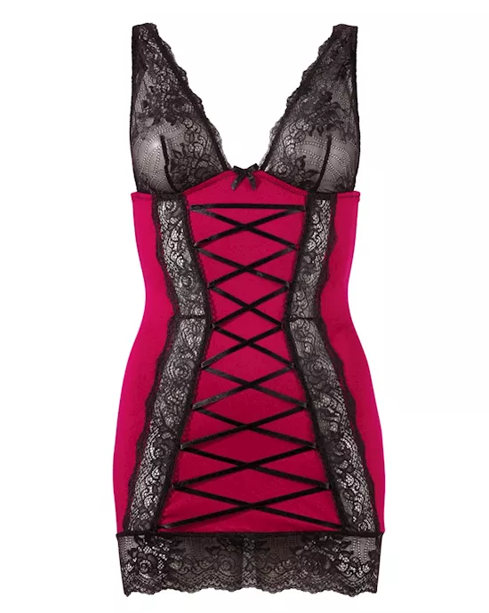 Decorative Lace Mini Dress