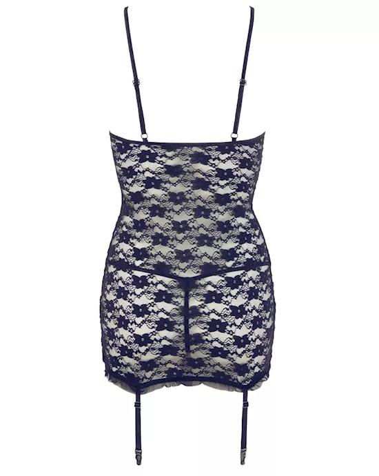 Floral Lace Suspender Dress