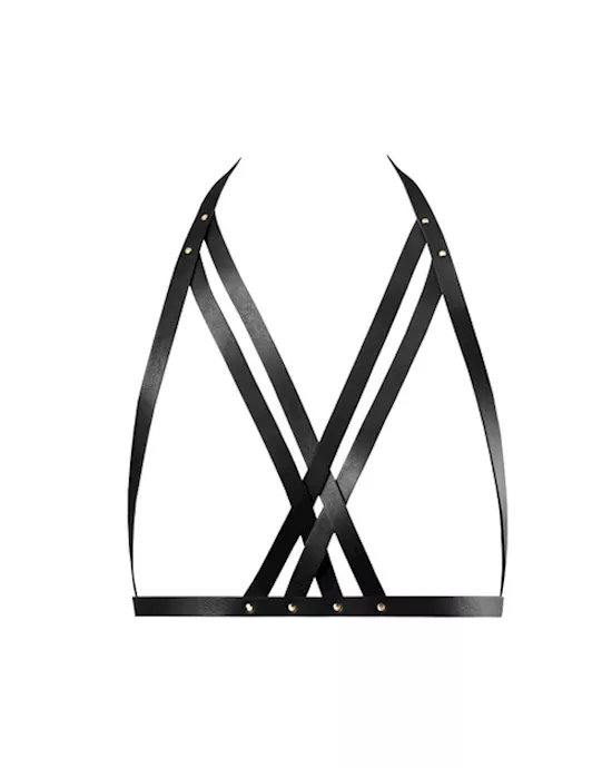 MAZEHalterBraHarnessBlack