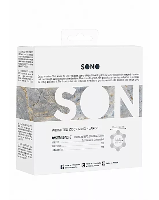 No. 83 Weighted Cock Ring Transparent