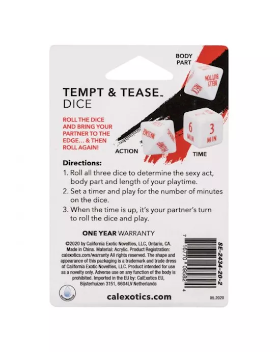 Tempt And Tease Dice