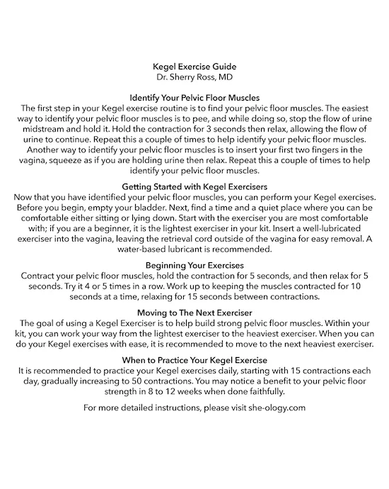 She-ology Interchangeable Weighted Kegel Set